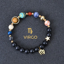 Cargar imagen en el visor de la galería, Pulsera con 12 planetas y signo del zodíaco - Moroveta