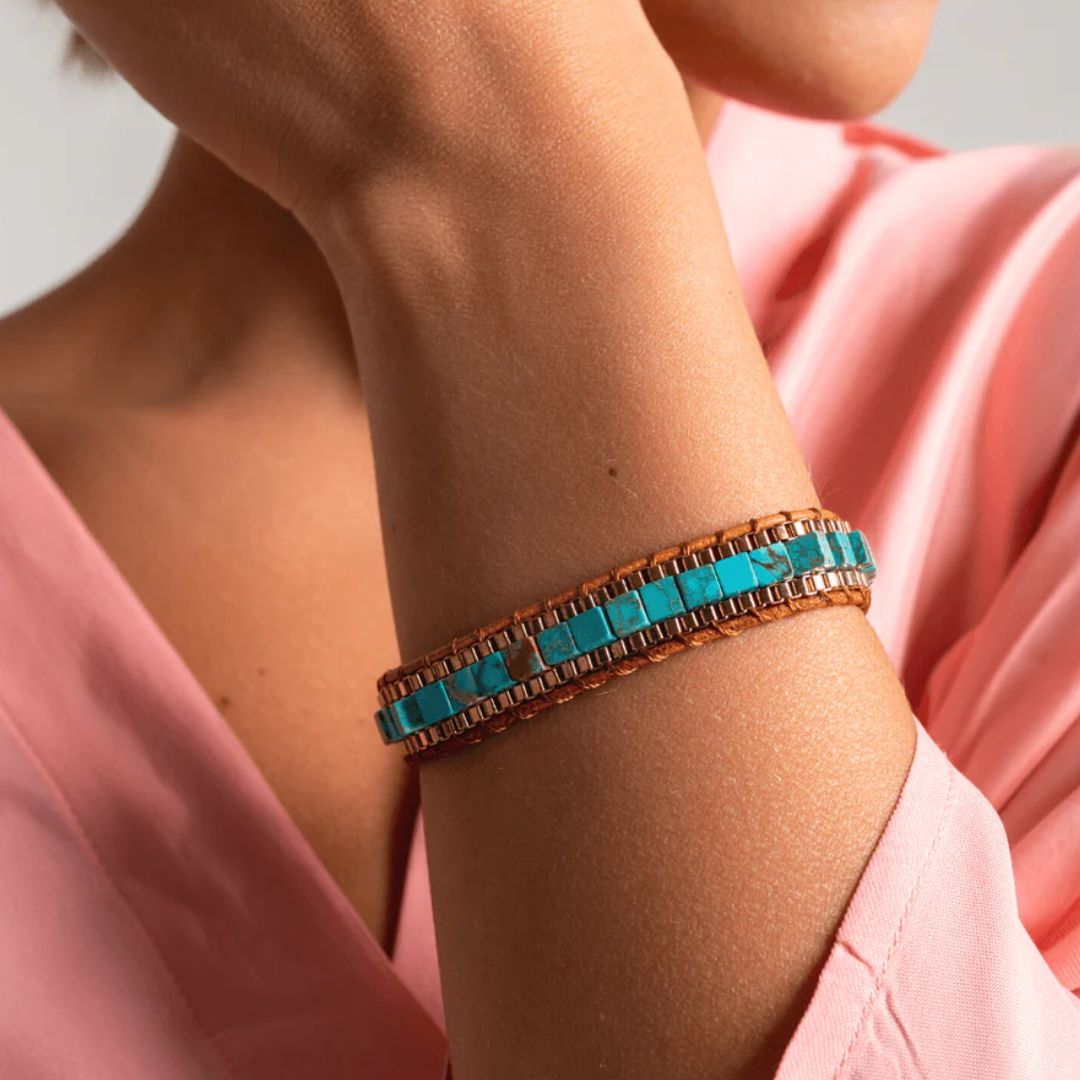 Pulsera con piedras Aquamarina - Moroveta