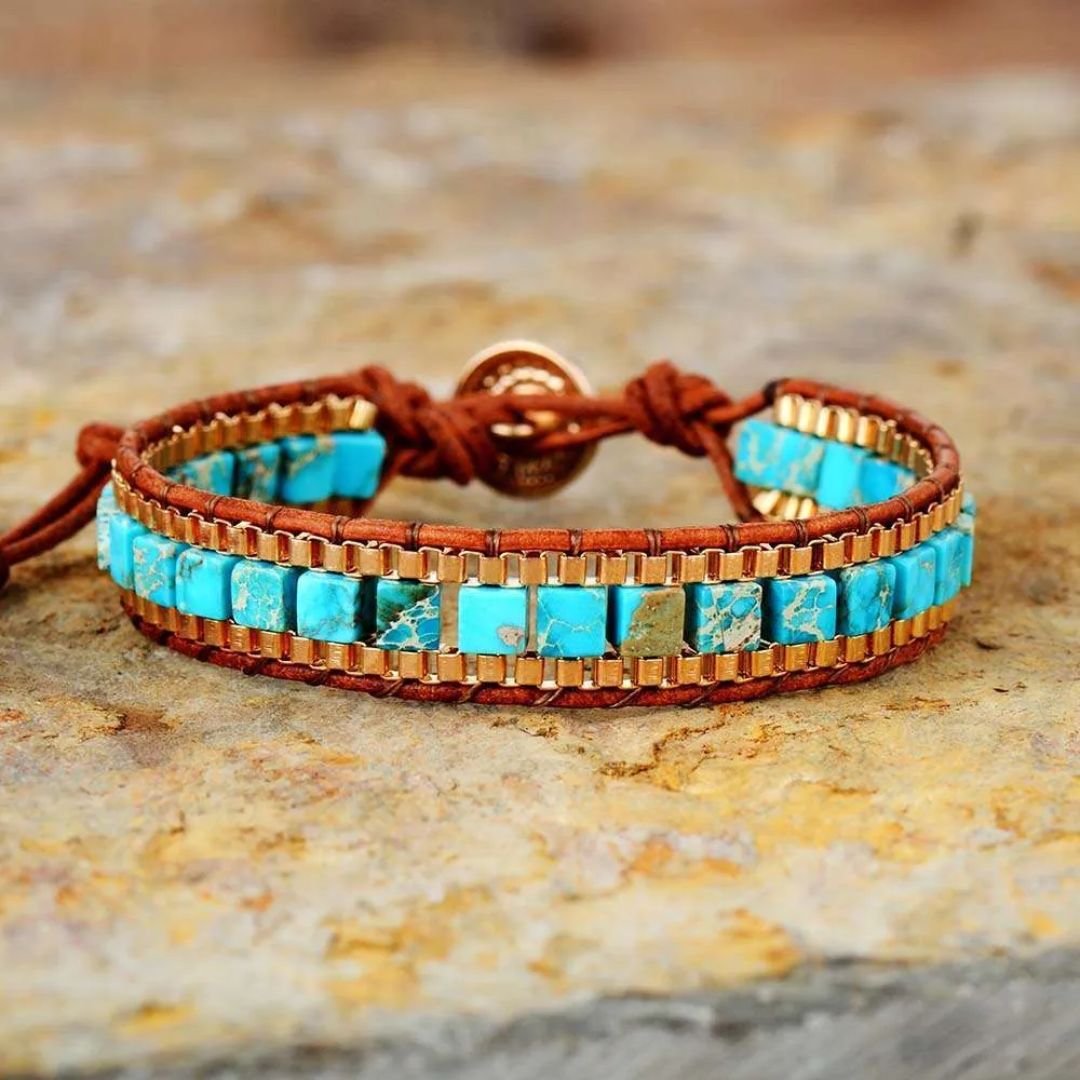 Pulsera con piedras Aquamarina - Moroveta