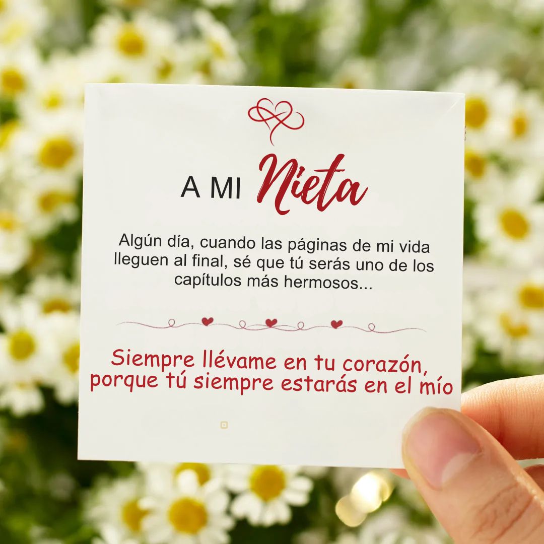 Pulsera de corazón infinito - A mi nieta - Moroveta