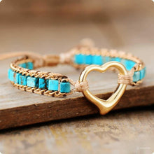 Cargar imagen en el visor de la galería, Pulsera de Corazón turquesa (Oferta 2x1) - Moroveta