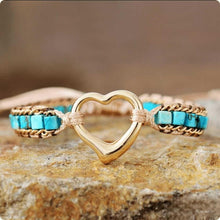 Cargar imagen en el visor de la galería, Pulsera de Corazón turquesa (Oferta 2x1) - Moroveta
