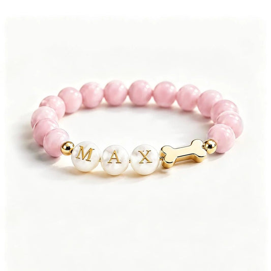 Pulsera de Cristales Personalizada con Nombre de Mascota - Moroveta
