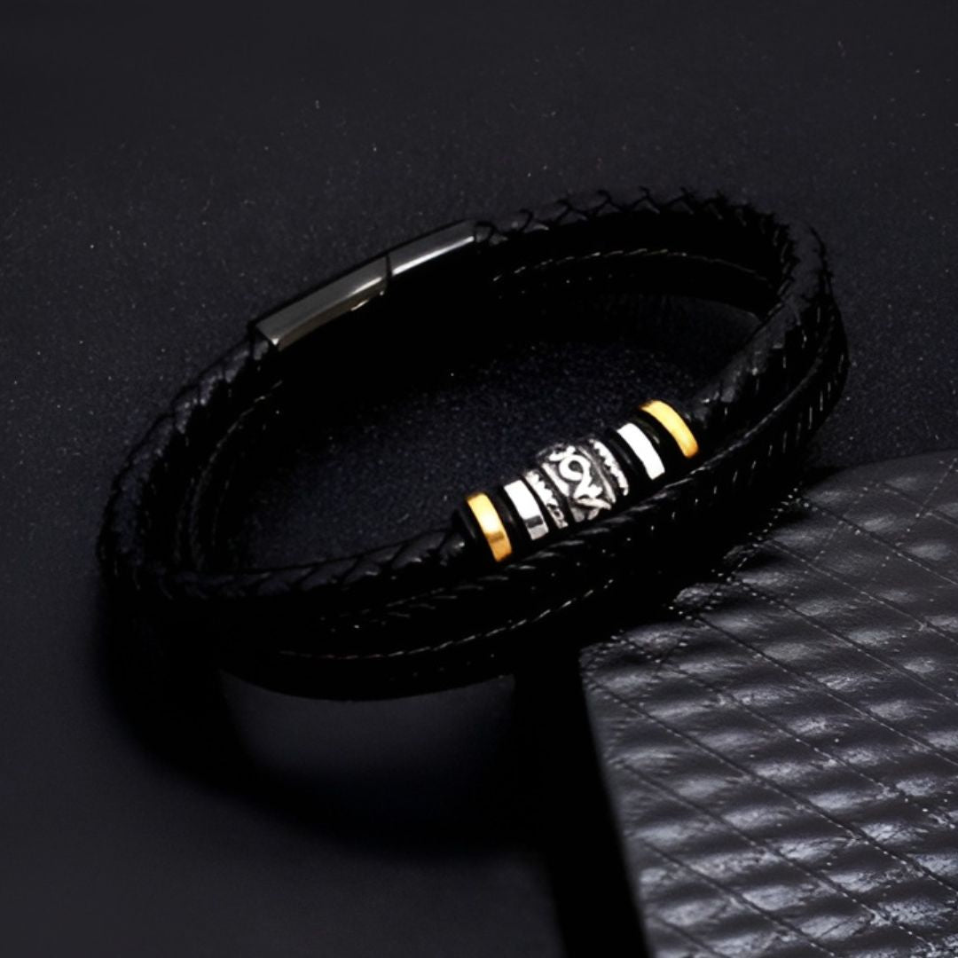 Pulsera de cuero para hombre - Moroveta