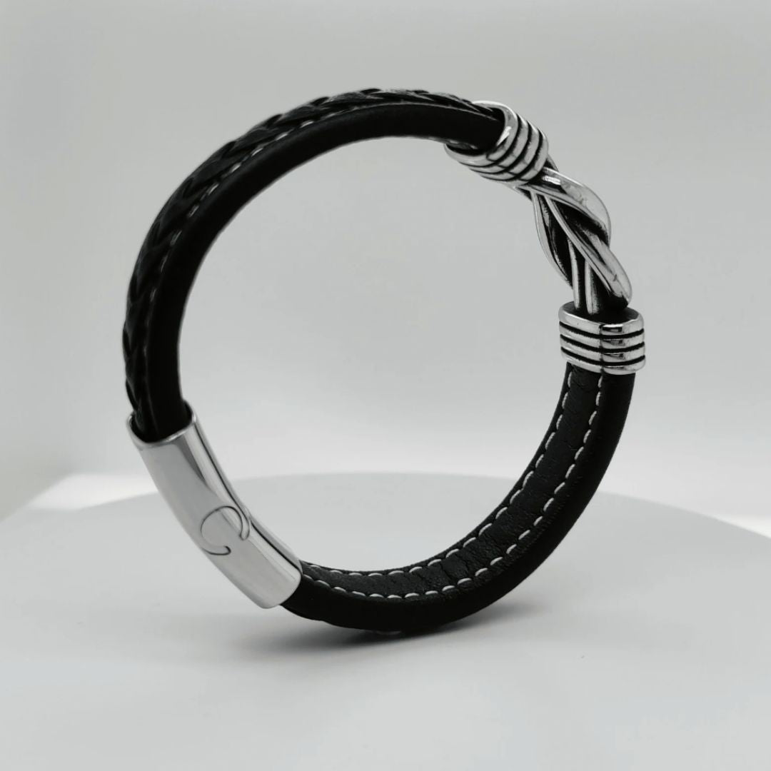 Pulsera de cuero para hombre - Love you forever - Moroveta