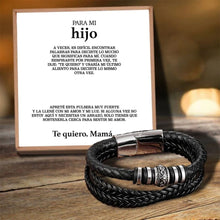 Cargar imagen en el visor de la galería, Pulsera de cuero - "Para mi hijo" - Moroveta