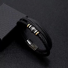 Cargar imagen en el visor de la galería, Pulsera de cuero - "Para mi hijo" - Moroveta