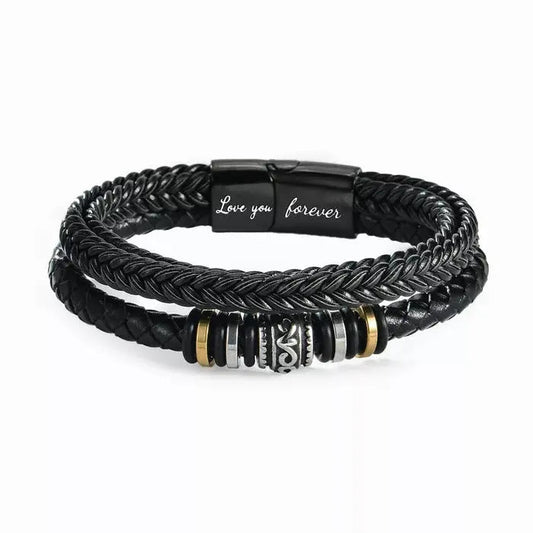 Pulsera de cuero Para mi hijo - "Te amo por siempre" - Moroveta