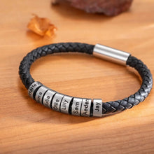 Cargar imagen en el visor de la galería, Pulsera de cuero personalizada para hombre - Moroveta