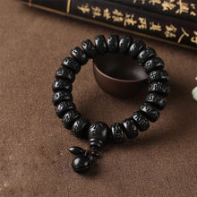Cargar imagen en el visor de la galería, Pulsera de madera con protección tibetana (Oferta 2x1) - Moroveta