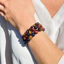 Cargar imagen en el visor de la galería, Pulsera de piedras naturales "3 ojos" - Moroveta