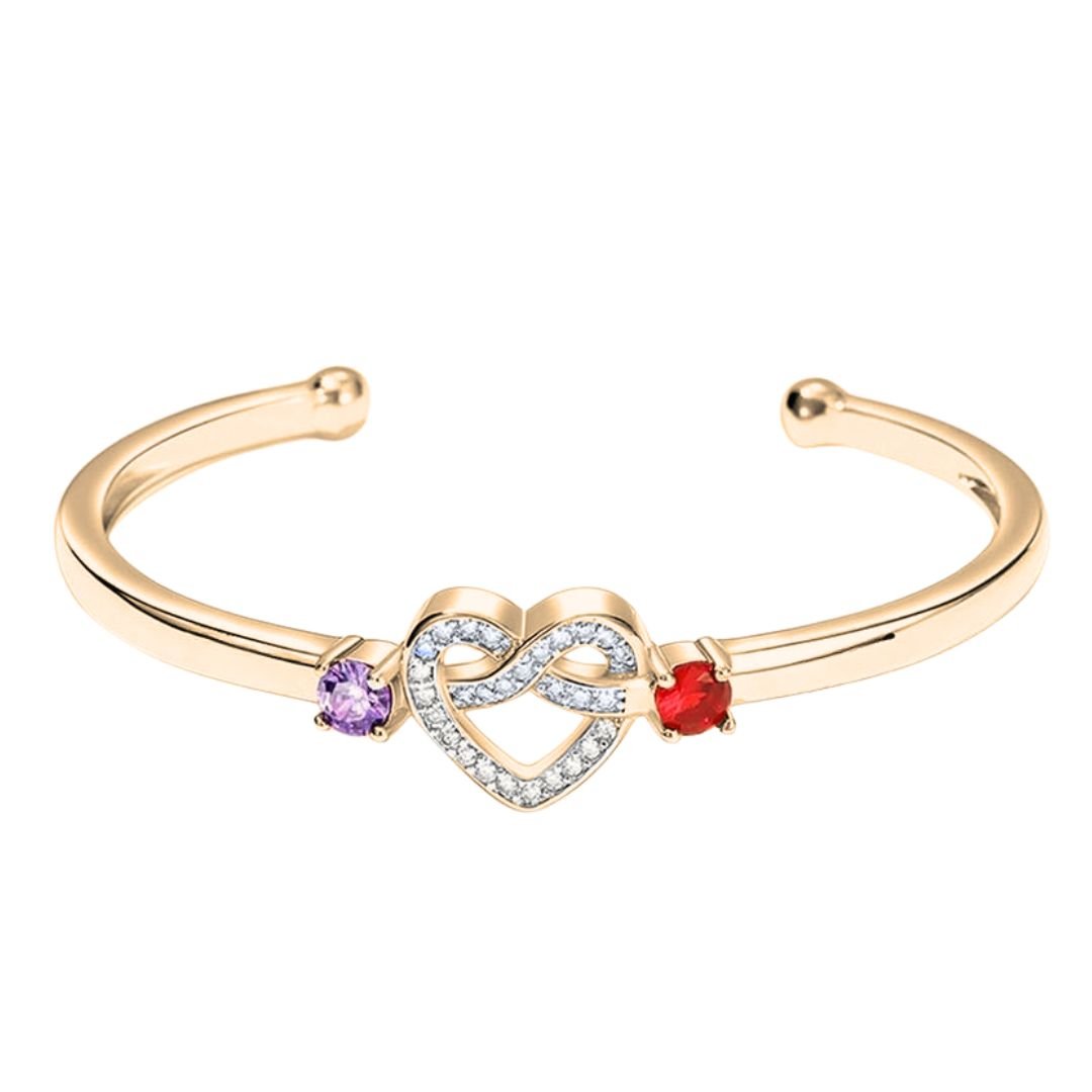 Pulsera Juntos por Siempre - Con nombres y piedras de nacimiento personalizadas - Moroveta