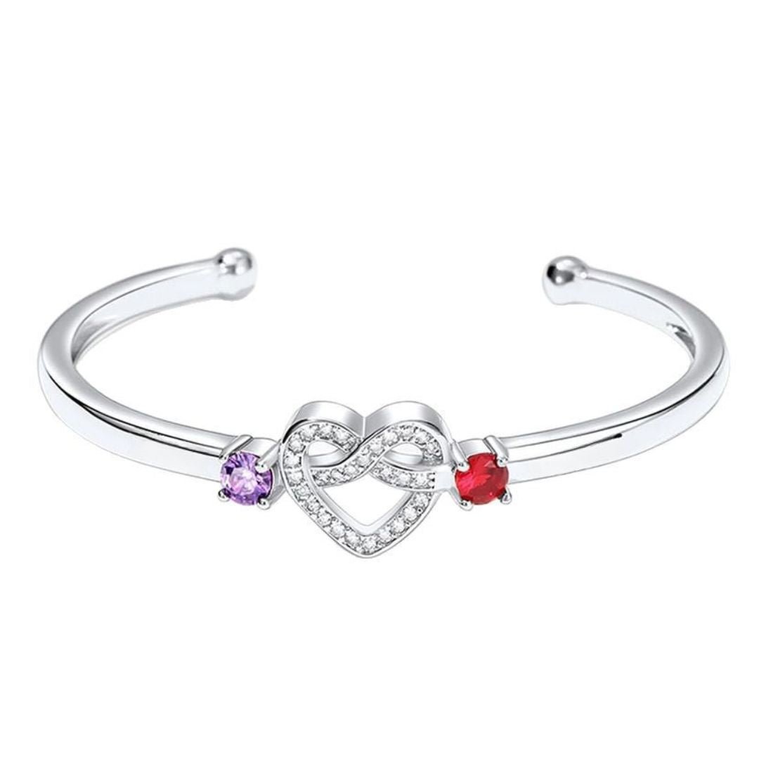 Pulsera Juntos por Siempre - Con nombres y piedras de nacimiento personalizadas - Moroveta