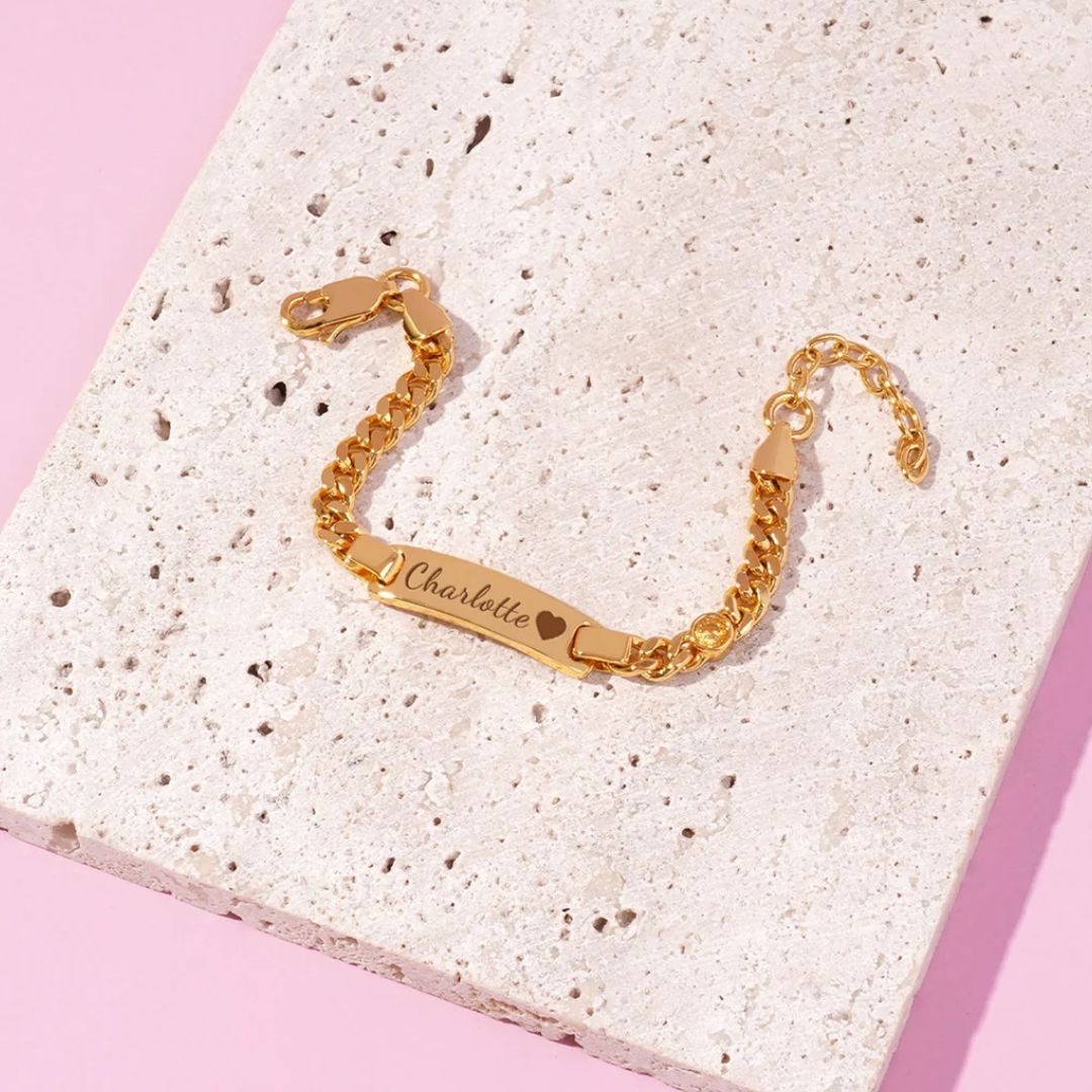 Pulsera personalizada con el nombre del bebé - Moroveta