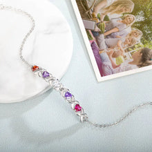 Cargar imagen en el visor de la galería, Pulsera personalizada con piedras de nacimiento y nombres - Moroveta