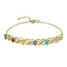 Cargar imagen en el visor de la galería, Pulsera personalizada con piedras de nacimiento y nombres - Moroveta