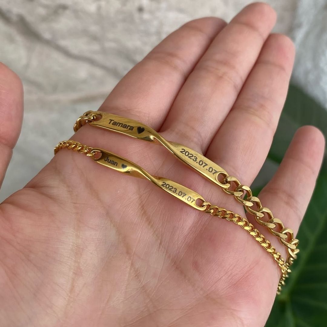 Pulseras personalizadas para parejas - Moroveta