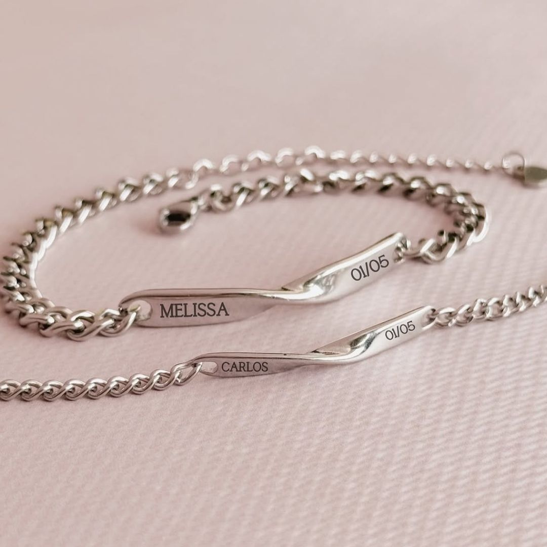 Pulseras personalizadas para parejas - Moroveta