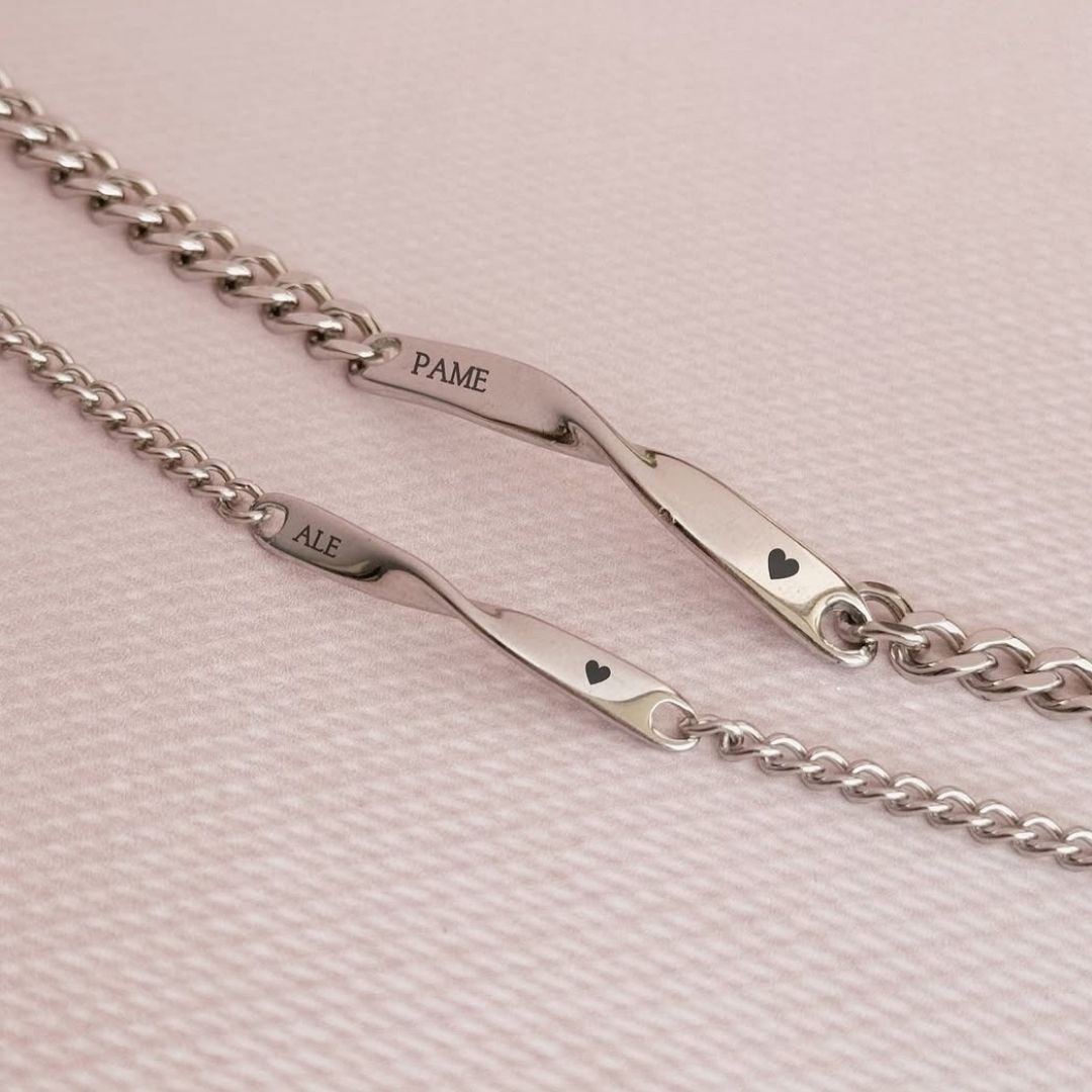 Pulseras personalizadas para parejas - Moroveta