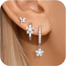 Cargar imagen en el visor de la galería, Set de aretes de mariposas - Moroveta
