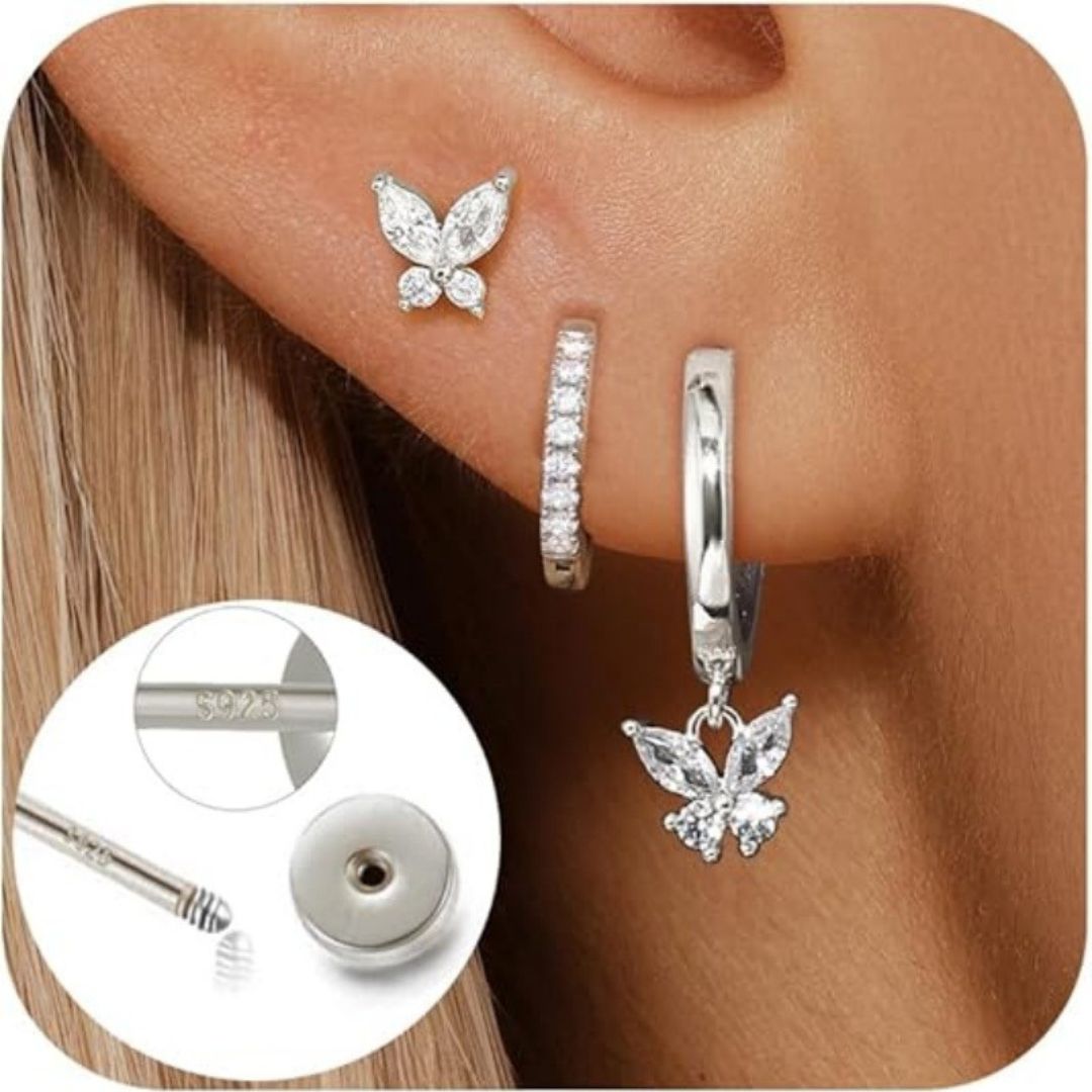 Set de aretes de mariposas - Moroveta