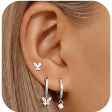 Cargar imagen en el visor de la galería, Set de aretes de mariposas - Moroveta