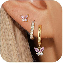 Cargar imagen en el visor de la galería, Set de aretes de mariposas - Moroveta