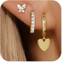 Cargar imagen en el visor de la galería, Set de aretes de mariposas - Moroveta