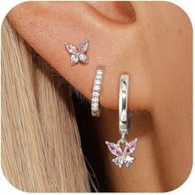 Cargar imagen en el visor de la galería, Set de aretes de mariposas - Moroveta
