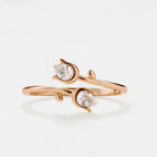 Anillo tulipán con piedras de nacimiento