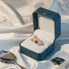 Anillo tulipán con piedras de nacimiento