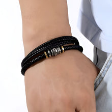 Cargar imagen en el visor de la galería, Pulsera de cuero para hombre