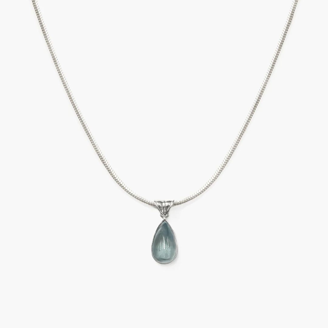 Collar gota de agua marina