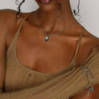 Collar gota de agua marina