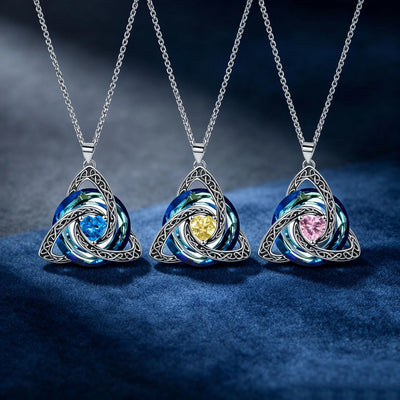 Collar Nudo de bruja con piedra de nacimiento