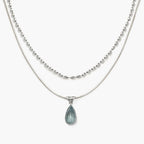 Collar gota de agua marina