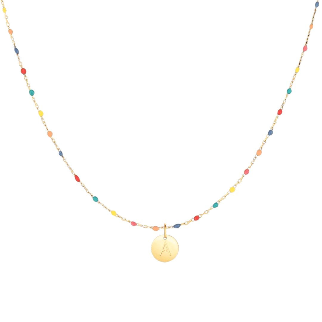 Collar Colorido con inicial (Oferta 3x1)