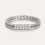 Pulsera cubana grabada para hombre