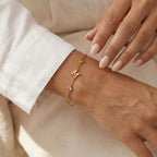 Pulsera personalizada con iniciales y piedras de nacimiento