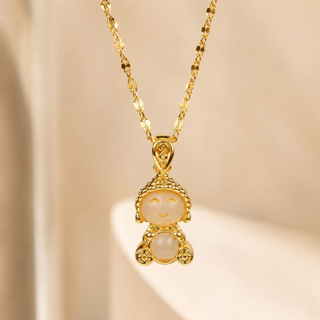 Collar de la fortuna con dije de Buda