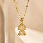 Collar de la fortuna con dije de Buda