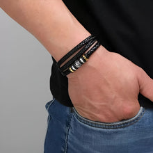 Cargar imagen en el visor de la galería, Pulsera de cuero para hombre