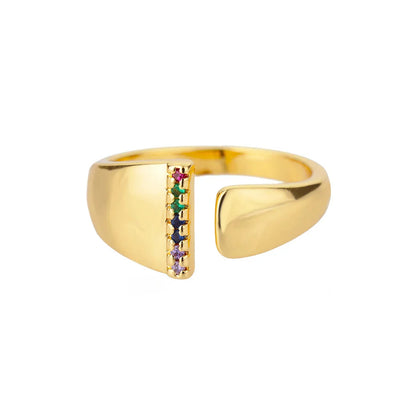 Anillo colorido personalizado con letra