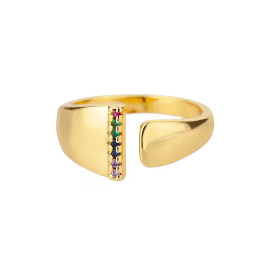 Anillo colorido personalizado con letra