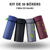 Kit 10 Boxers de Fibra de Bambú Box Hero - Paga 5 y llévate 10 - Moroveta