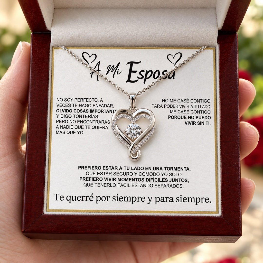 "A mi esposa" - Collar corazón para siempre - Moroveta