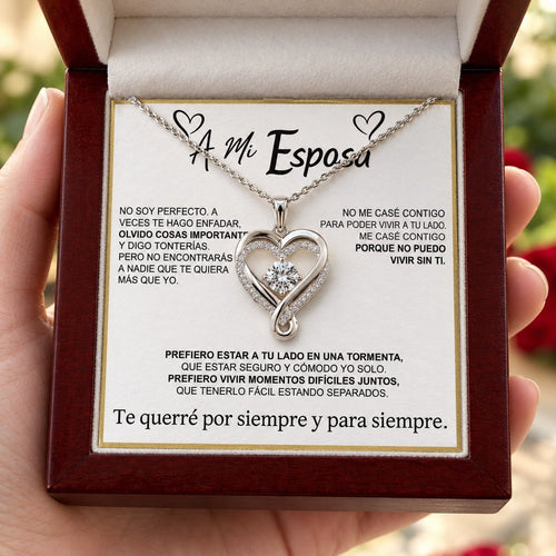 "A mi esposa" - Collar corazón para siempre - Moroveta