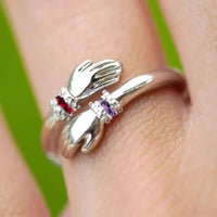 Anillo Abrazo Eterno con piedras de nacimiento - Moroveta