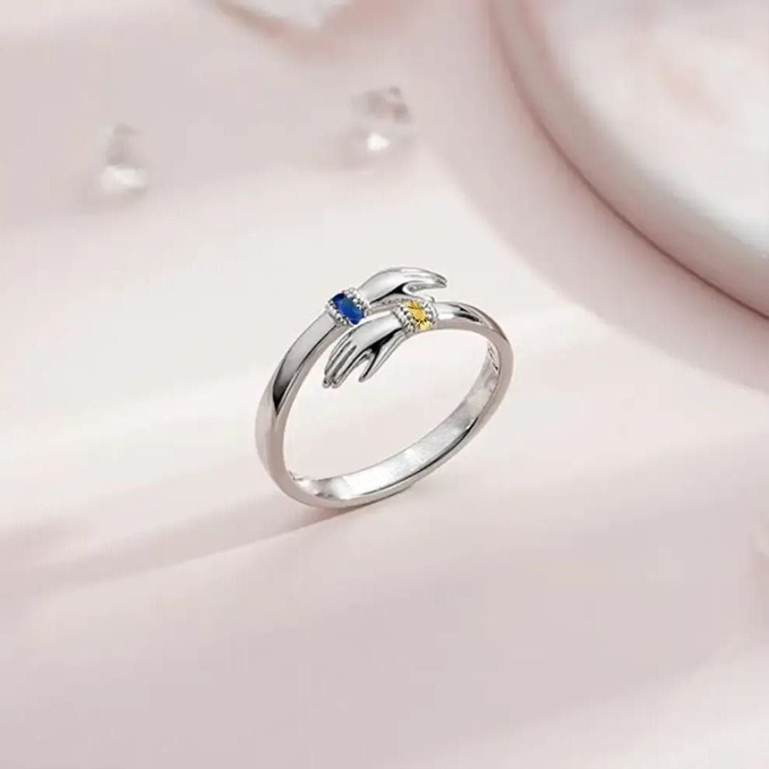Anillo Abrazo Eterno con piedras de nacimiento - Moroveta