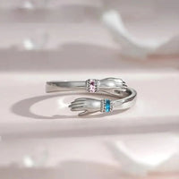 Anillo Abrazo Eterno con piedras de nacimiento - Moroveta